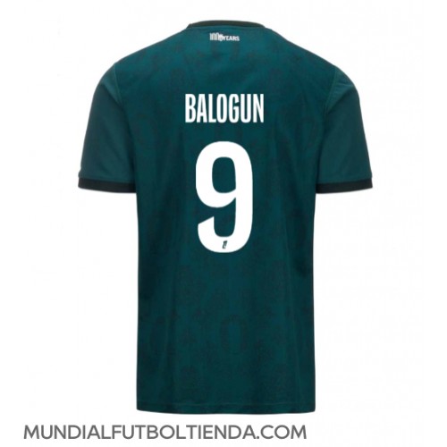 Camiseta AS Monaco Folarin Balogun #9 Segunda Equipación Replica 2024-25 mangas cortas